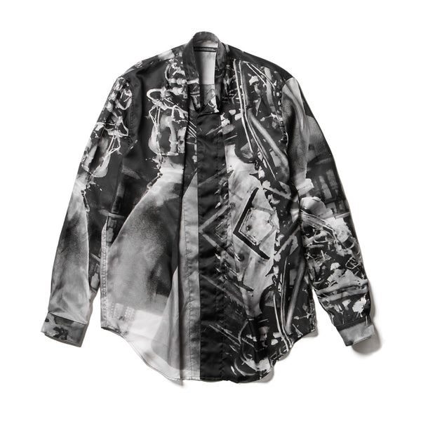 JULIUS 907SHM4-P Black / Glide Tucked Shirt - Residual Form