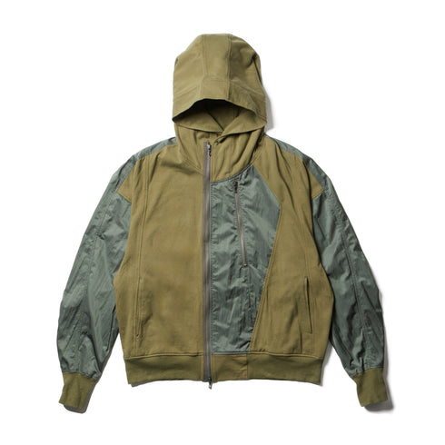 JULIUS 907CUM1 Army Green / Outpost Zip-Up Hoodie
