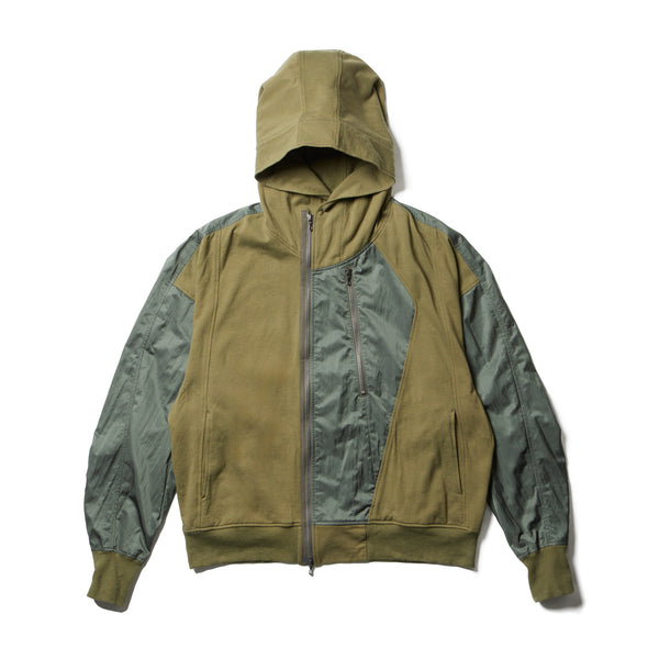 JULIUS 907CUM1 Army Green / Outpost Zip-Up Hoodie