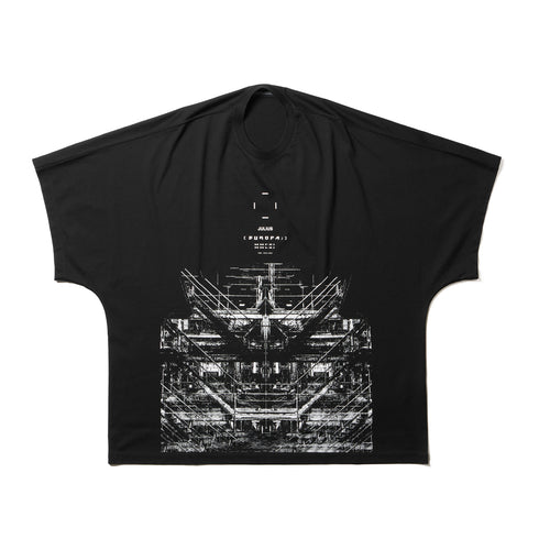 JULIUS 907CPM2 Black / Europa Graphic Oversized T-Shirt