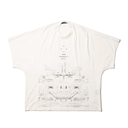 JULIUS 907CPM2 Off White / Europa Graphic Oversized T-Shirt
