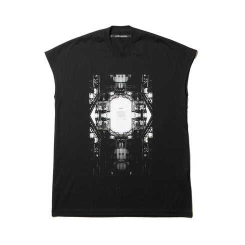 JULIUS 907CPM3 Black / Europa Graphic Sleeveless T-Shirt