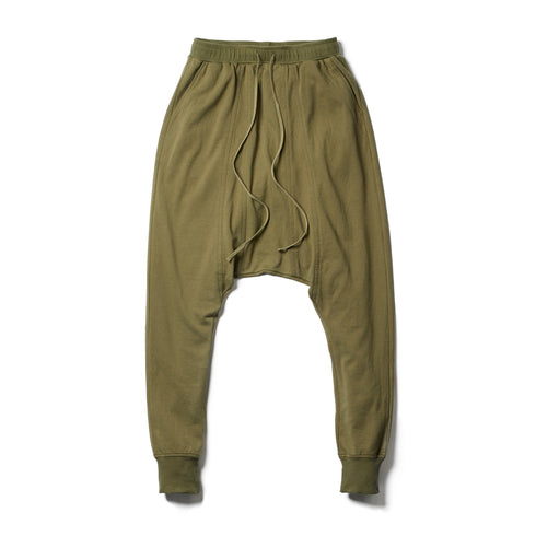 JULIUS 907PAM11 Army Green / Outpost Drop-Crotch Pants