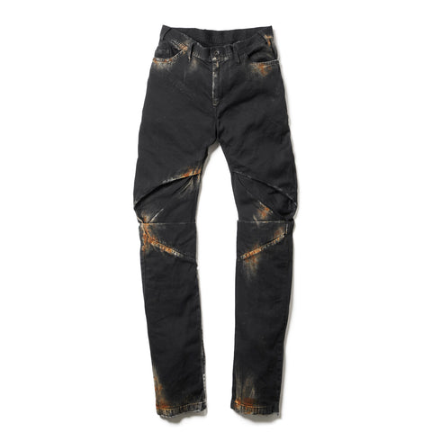 JULIUS 907PAM6-R Oxide / Rust Slim Biker Pants