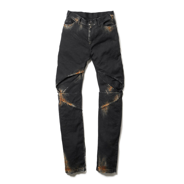 JULIUS 907PAM6-R Oxide / Rust Slim Biker Pants
