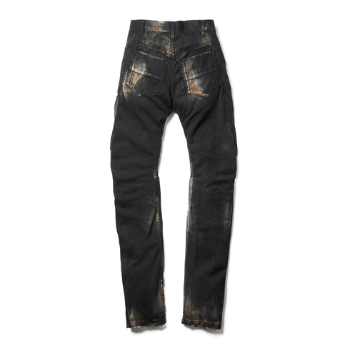 JULIUS 907PAM6-R Oxide / Rust Slim Biker Pants
