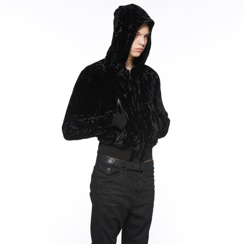 JULIUS 917BLM5 Black / Seamed Hoodie