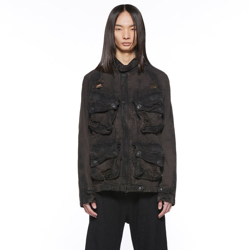 JULIUS 917BLM1-BW Dark Brown / Gas Mask Jacket