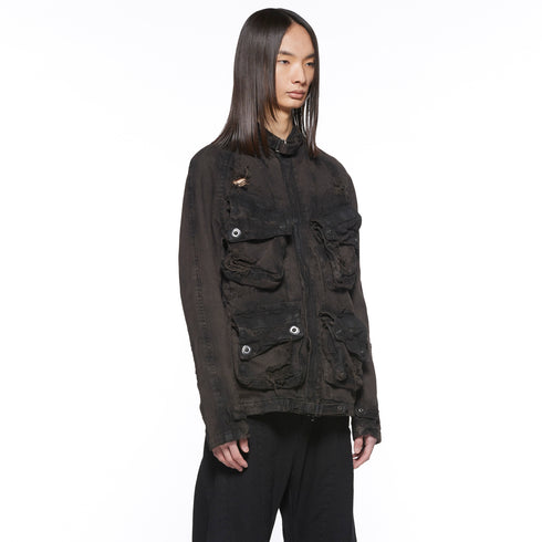 JULIUS 917BLM1-BW Dark Brown / Gas Mask Jacket