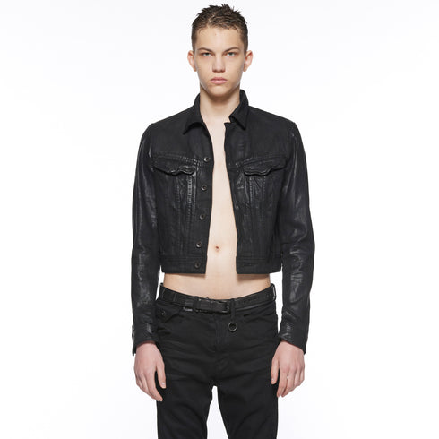 JULIUS 917BLM9-C Black / Corset Denim Jacket