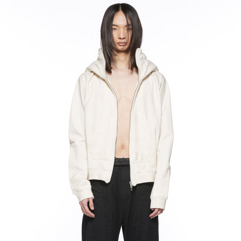 JULIUS 917CUM1 Ivory / Seamed Hoodie