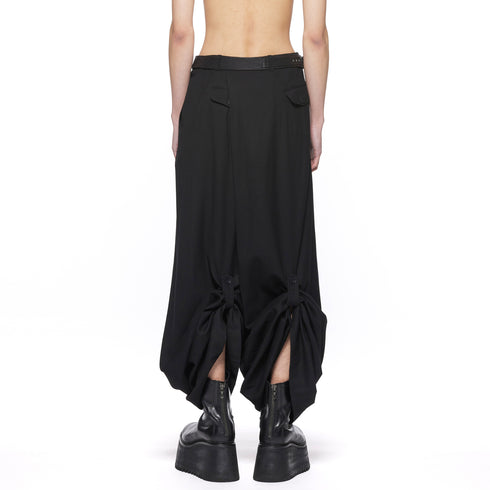 JULIUS 917PAM4 Black / Over Wrapping Trousers