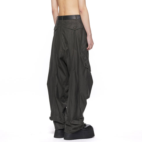 JULIUS 917PAM15 Dark Khaki / Tourer Wide Pants