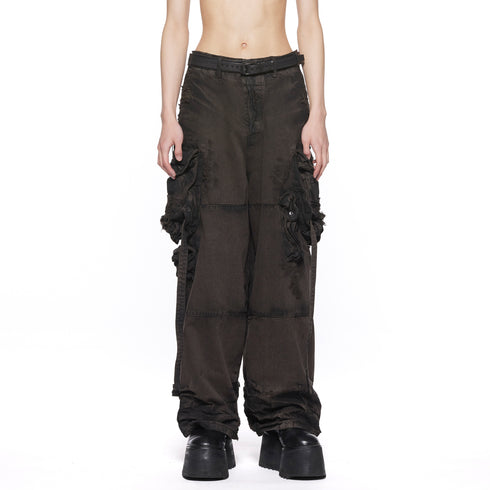 JULIUS 917PAM1-BW Dark Brown / Gas Mask Pants