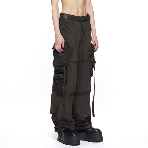 JULIUS 917PAM1-BW Dark Brown / Gas Mask Pants
