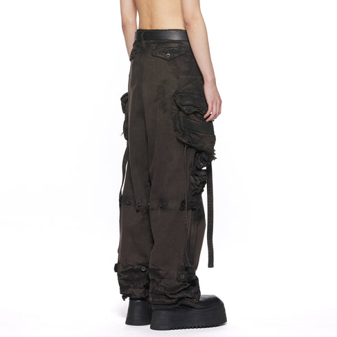 JULIUS 917PAM1-BW Dark Brown / Gas Mask Pants