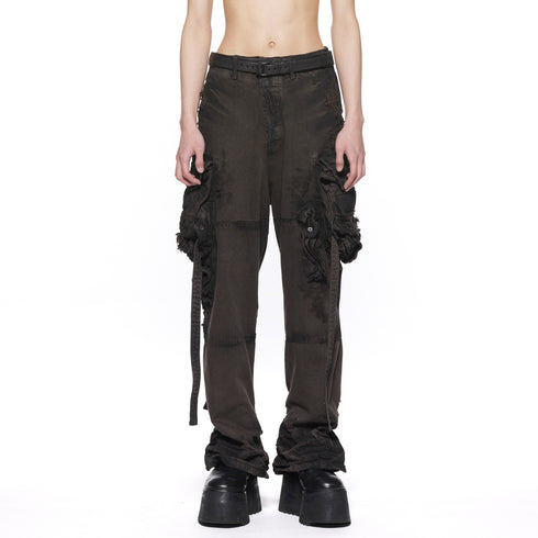 JULIUS 917PAM1-BW Dark Brown / Gas Mask Pants