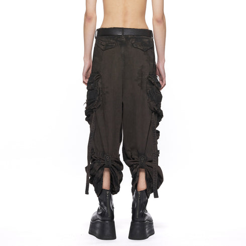 JULIUS 917PAM1-BW Dark Brown / Gas Mask Pants