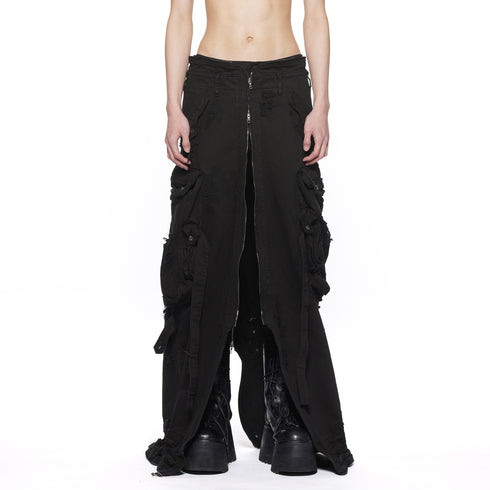 JULIUS 917SKU1 Black / Gas Mask Raver Skirt