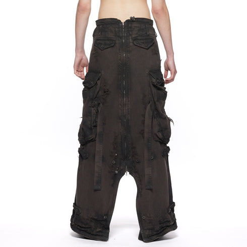 JULIUS 917SKU1-BW Dark Brown / Gas Mask Raver Skirt