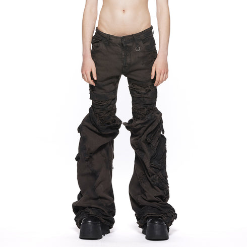 JULIUS 917ACU1-BW Dark Brown / Gas Mask Leg Guard