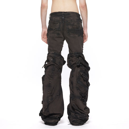 JULIUS 917ACU1-BW Dark Brown / Gas Mask Leg Guard