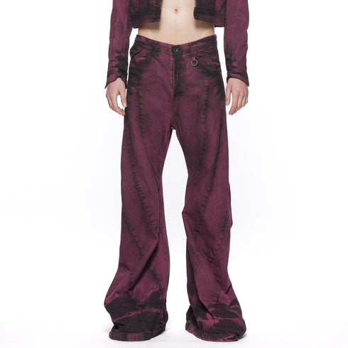 JULIUS 917PAM13-CP Azalea / Bending Tuba Pants