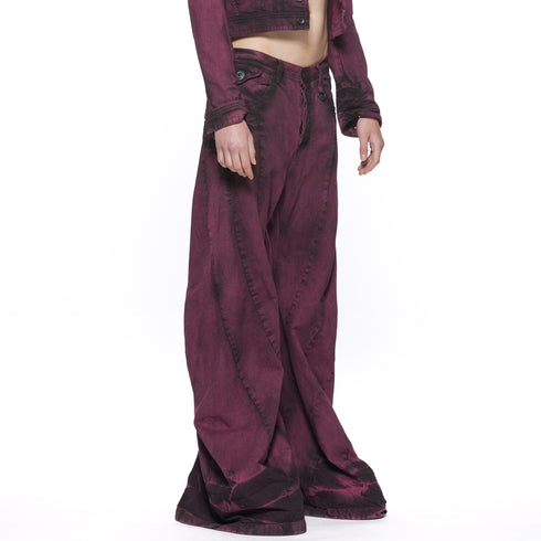 JULIUS 917PAM13-CP Azalea / Bending Tuba Pants