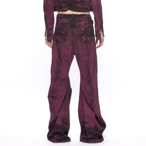 JULIUS 917PAM13-CP Azalea / Bending Tuba Pants