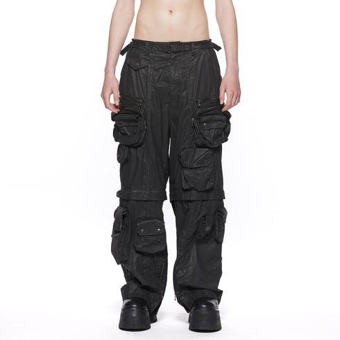 JULIUS 917PAM11 Black / Neo Tactical Wide Pants