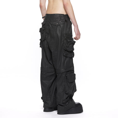 JULIUS 917PAM11 Black / Neo Tactical Wide Pants