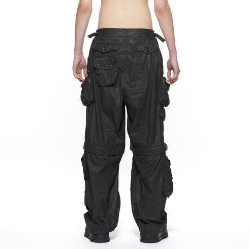 JULIUS 917PAM11 Black / Neo Tactical Wide Pants