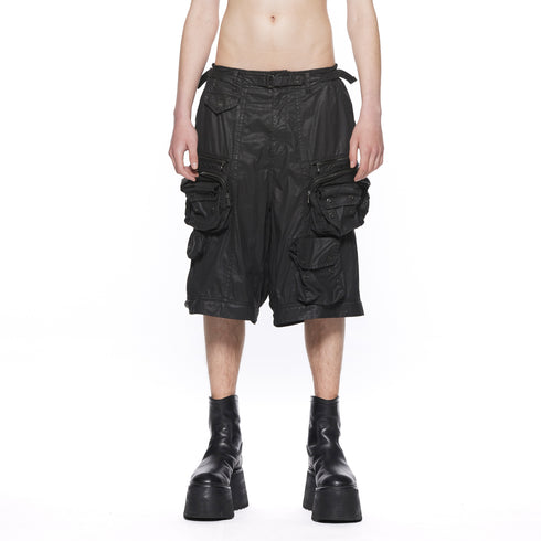 JULIUS 917PAM11 Black / Neo Tactical Wide Pants