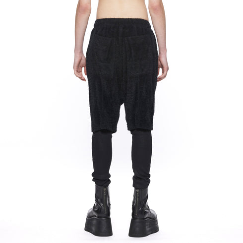 JULIUS 917PAM25 Black / Drop Crotch Short Pants
