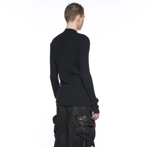 JULIUS 917KNM1 Black / Skinny Knit Top