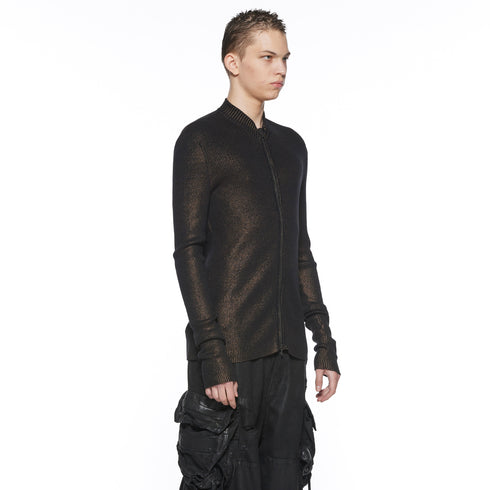 JULIUS 917KNM1-C Dark Brown / Skinny Knit Top