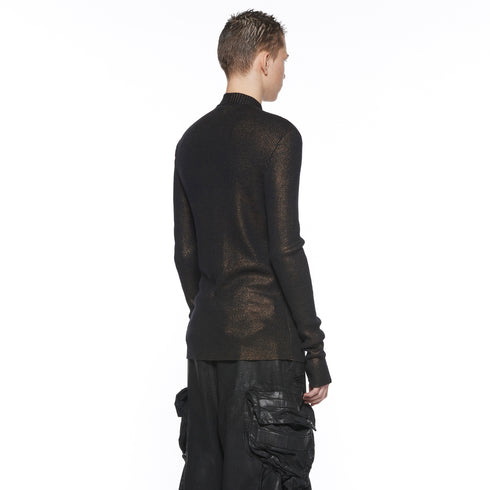 JULIUS 917KNM1-C Dark Brown / Skinny Knit Top