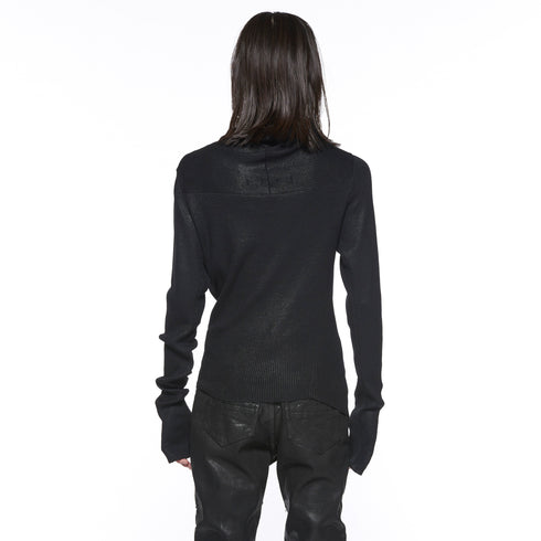 JULIUS 917KNM2-C Black / Cowl Neck Knit Top