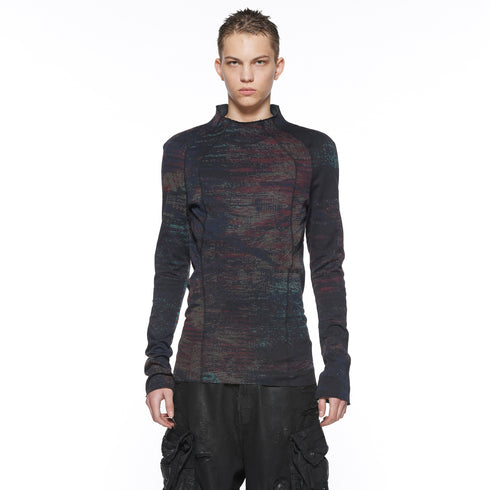 JULIUS 917KNM3 Noise / Digital Noise Skinny Top