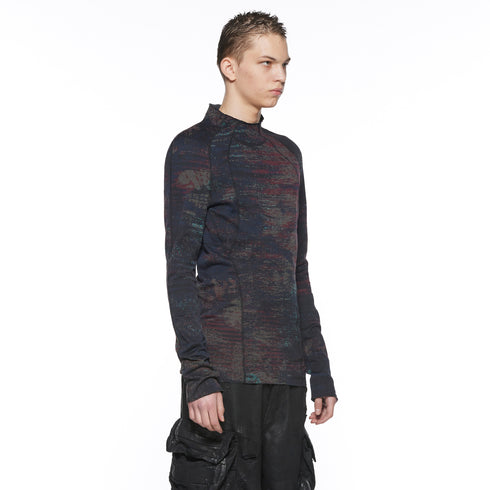 JULIUS 917KNM3 Noise / Digital Noise Skinny Top