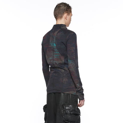 JULIUS 917KNM3 Noise / Digital Noise Skinny Top