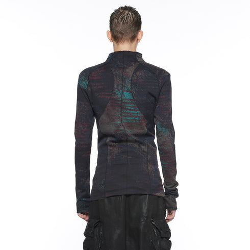 JULIUS 917KNM3 Noise / Digital Noise Skinny Top