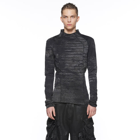 JULIUS 917KNM3 Bk Noise / Digital Noise Skinny Top