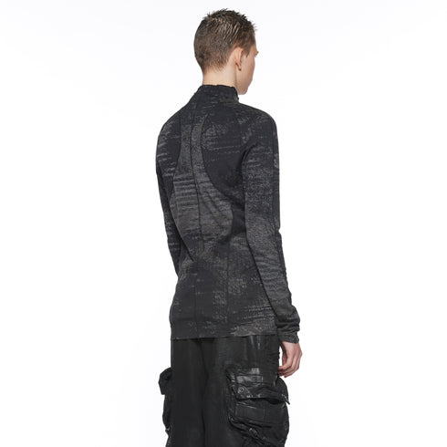 JULIUS 917KNM3 Bk Noise / Digital Noise Skinny Top