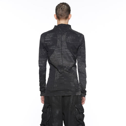 JULIUS 917KNM3 Bk Noise / Digital Noise Skinny Top