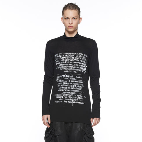 JULIUS 917CPM6 Black / The Order Of Chaos High Neck Top