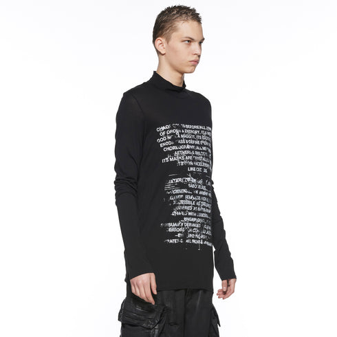 JULIUS 917CPM6 Black / The Order Of Chaos High Neck Top