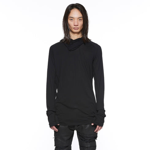 JULIUS 917CUM10 Black / Cowl Hooded Top