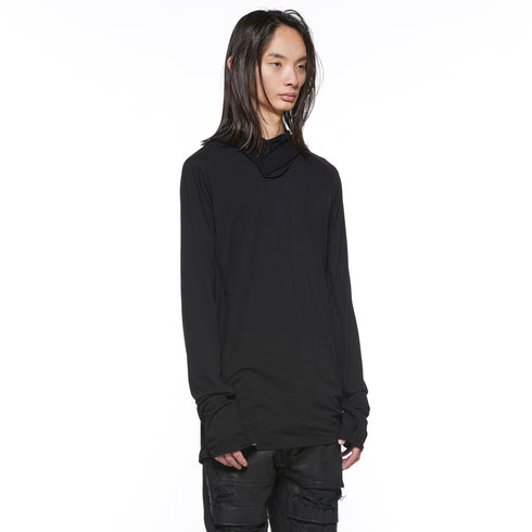 JULIUS 917CUM10 Black / Cowl Hooded Top