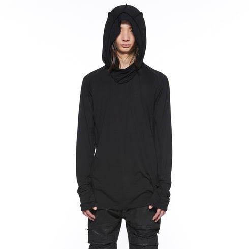 JULIUS 917CUM10 Black / Cowl Hooded Top